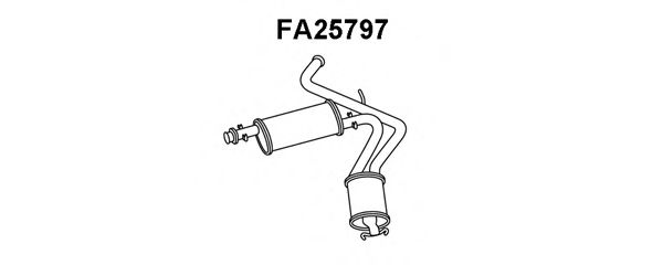 Глушитель выхлопных газов конечный VENEPORTE FA25797