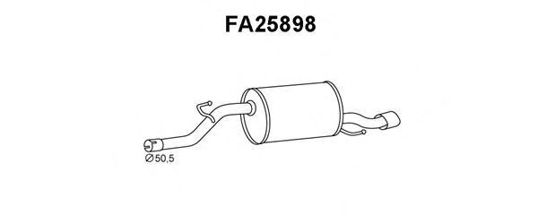 Глушитель выхлопных газов конечный VENEPORTE FA25898