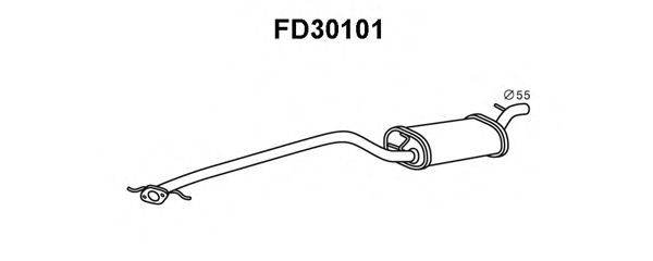 Предглушитель выхлопных газов VENEPORTE FD30101