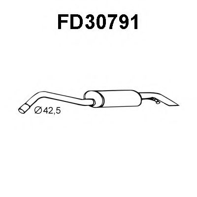 Глушитель выхлопных газов конечный VENEPORTE FD30791