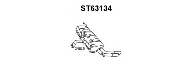 Глушитель выхлопных газов конечный VENEPORTE ST63134