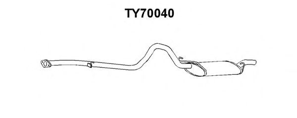 Глушитель выхлопных газов конечный VENEPORTE TY70040