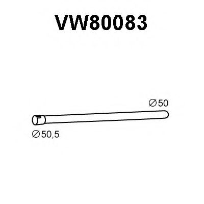 Труба выхлопного газа VENEPORTE VW80083