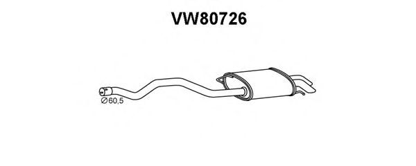 Глушитель выхлопных газов конечный VENEPORTE VW80726