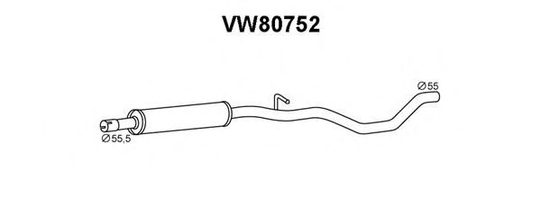 Предглушитель выхлопных газов VENEPORTE VW80752