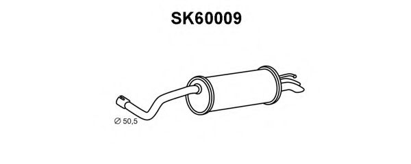 Глушитель выхлопных газов конечный VENEPORTE SK60009