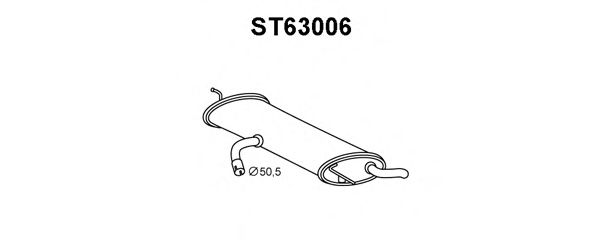 Глушитель выхлопных газов конечный VENEPORTE ST63006