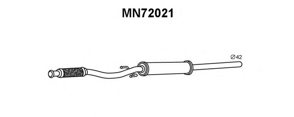 Предглушитель выхлопных газов VENEPORTE MN72021