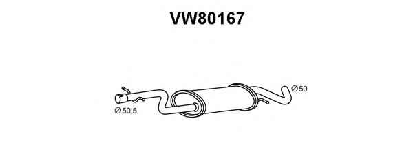 Предглушитель выхлопных газов VENEPORTE VW80167