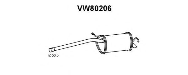 Глушитель выхлопных газов конечный VENEPORTE VW80206