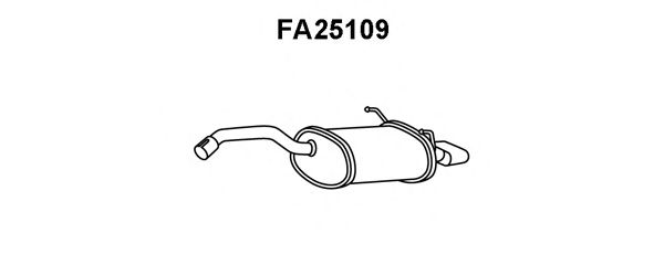 Глушитель выхлопных газов конечный VENEPORTE FA25109
