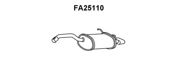 Глушитель выхлопных газов конечный VENEPORTE FA25110