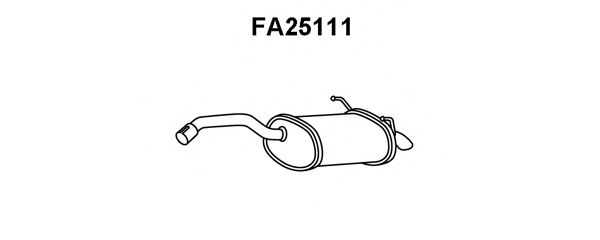 Глушитель выхлопных газов конечный VENEPORTE FA25111