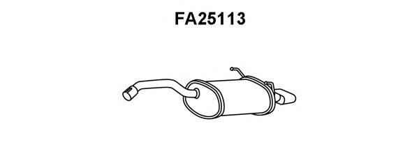 Глушитель выхлопных газов конечный VENEPORTE FA25113
