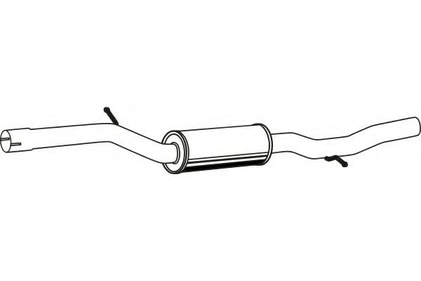 Средний глушитель выхлопных газов FENNO 1380