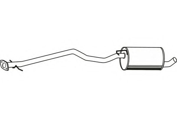 Средний глушитель выхлопных газов FENNO 2525