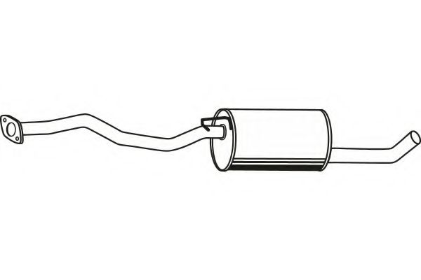 Средний глушитель выхлопных газов FENNO 2533