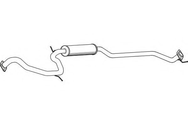 Средний глушитель выхлопных газов FENNO 2753