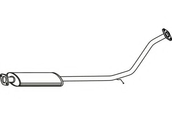 Средний глушитель выхлопных газов FENNO P3163