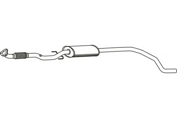 Средний глушитель выхлопных газов FENNO 43053