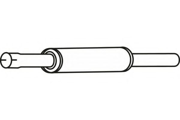 Средний глушитель выхлопных газов FENNO 7177