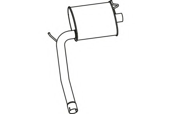 Глушитель выхлопных газов конечный FENNO 7889