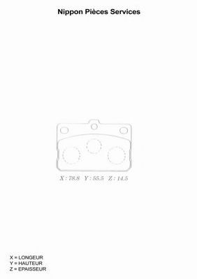 Комплект тормозных колодок, дисковый тормоз NPS T360A10