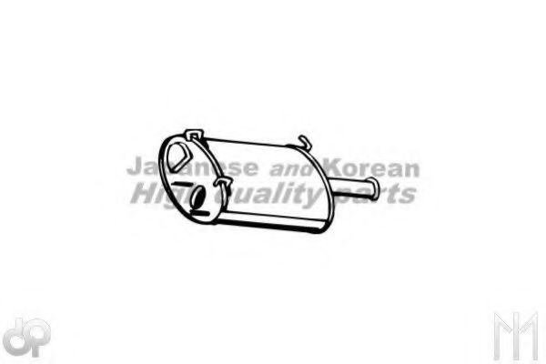 Глушитель выхлопных газов конечный ASHUKI D20801