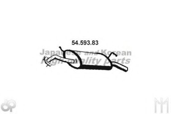 Глушитель выхлопных газов конечный ASHUKI I141-03