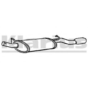 Глушитель выхлопных газов конечный KLARIUS 220265