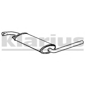 Средний глушитель выхлопных газов KLARIUS 230597