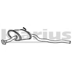 Средний глушитель выхлопных газов KLARIUS 240425