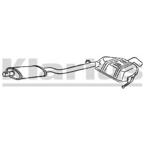 Средний глушитель выхлопных газов KLARIUS 250598