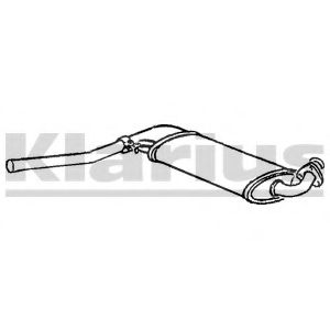 Средний глушитель выхлопных газов KLARIUS 260517