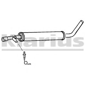 Средний глушитель выхлопных газов KLARIUS 230803