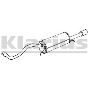 Глушитель выхлопных газов конечный KLARIUS AU263A