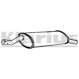 Глушитель выхлопных газов конечный KLARIUS BM192M