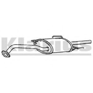 Глушитель выхлопных газов конечный KLARIUS DN347X