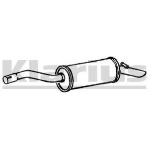 Глушитель выхлопных газов конечный KLARIUS FD826P