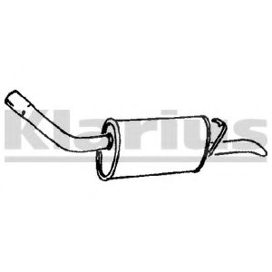 Глушитель выхлопных газов конечный KLARIUS FD997M