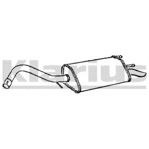 Глушитель выхлопных газов конечный KLARIUS FE618B