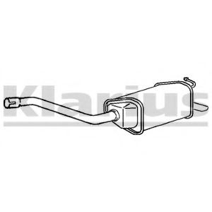 Глушитель выхлопных газов конечный KLARIUS FE836E
