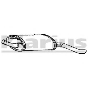 Глушитель выхлопных газов конечный KLARIUS FE860V