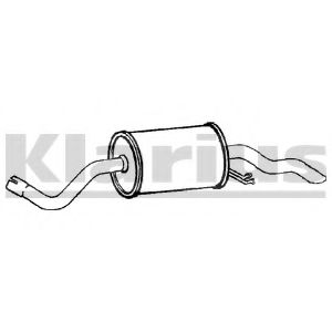 Глушитель выхлопных газов конечный KLARIUS FT805D