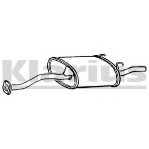 Глушитель выхлопных газов конечный KLARIUS HA224V