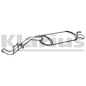 Глушитель выхлопных газов конечный KLARIUS RN432Q