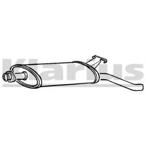 Глушитель выхлопных газов конечный KLARIUS SB80D