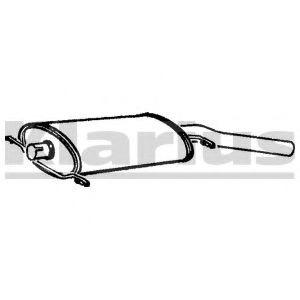 Глушитель выхлопных газов конечный KLARIUS VW198V