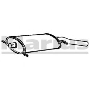 Глушитель выхлопных газов конечный KLARIUS VW345D