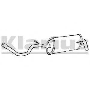 Глушитель выхлопных газов конечный KLARIUS VW529H